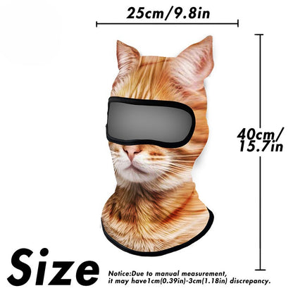 Cat-shaped full face cover, windproof knit