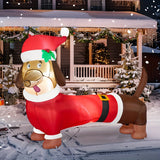 Christmas puppy inflatable for dachshund lovers