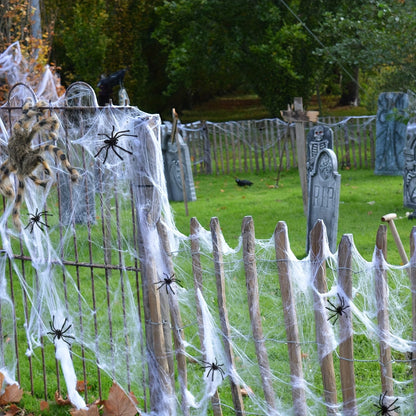 Halloween Spider Web Decoration, 1500 Sq Ft - Outdoor Yard Decor