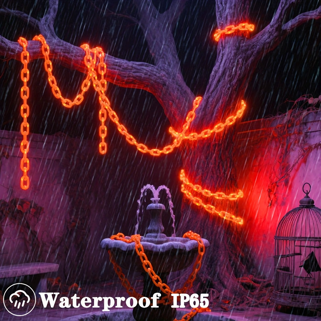 Halloween Solar LED Chain String Lights - Outdoor Décor