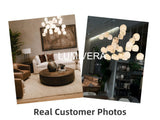 Tavira Chandeliers for Dining Room, Round Alabaster Chandelier, Adjustable Airplane Cable