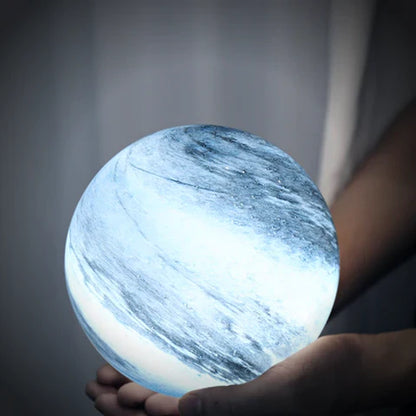 Mikazuki Glass Moon Lamp, Decorative LED Night Light, Bedside & Living Room, M & L
