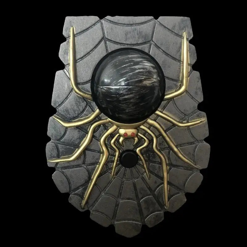 Spider eyeball doorbell mounted on a door