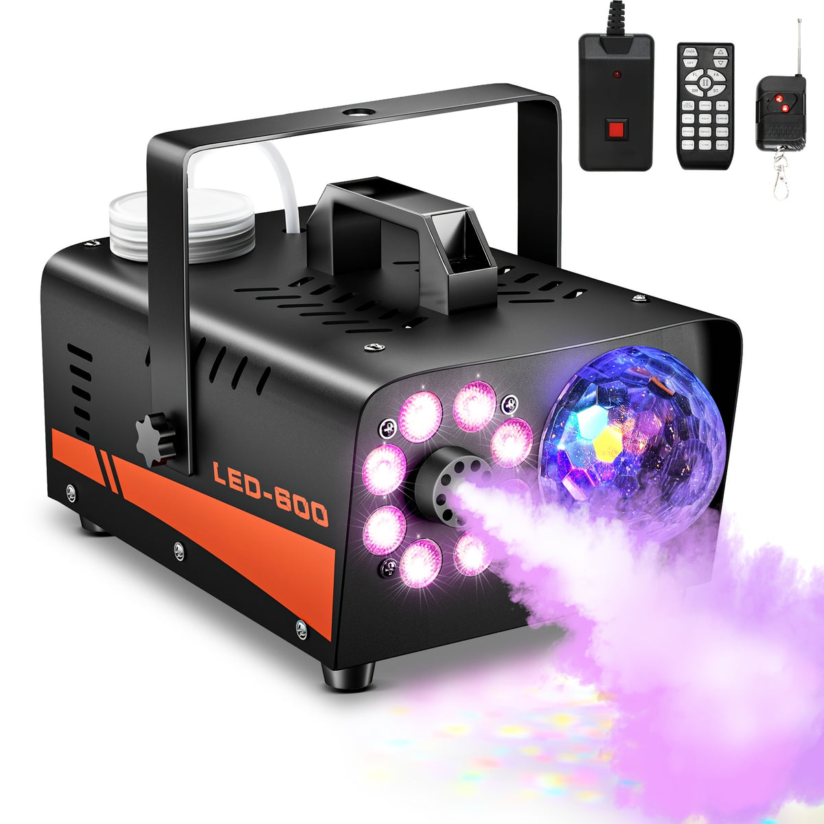 Top view of a black iron fog machine body
