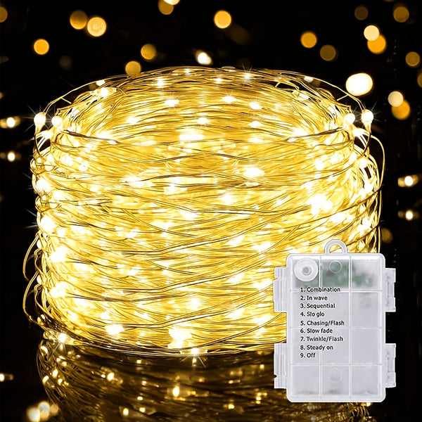 Copper Wire Fairy Lights, 8 Modes, IP65, 33 to 98 ft String Lights