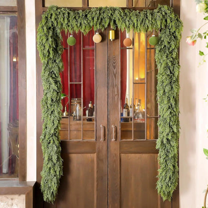 Noel Faux Cedar Pine Garland, 72-Inch Unlit Holiday Greenery