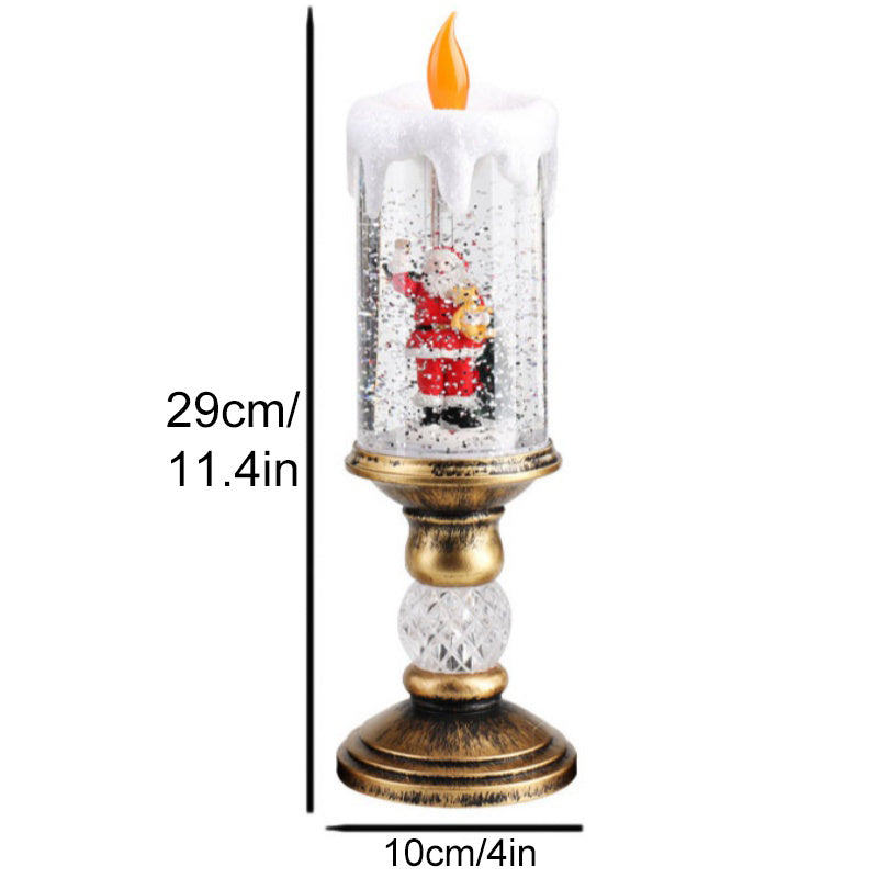 Christmas flameless candle lamp with built-in music
