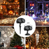 Black plastic snowflake projector with US plug