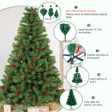 Classic pine artificial Christmas tree for a living room