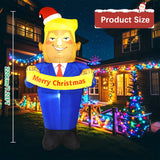 Christmas Inflatable Uncle Sam, 7.2 ft LED Lighted Outdoor Yard Decoration for Lawn & Garden