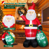 LED lighted Santa blow up for a Christmas lawn