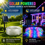 Flexible PVC strand of the solar powered rope light