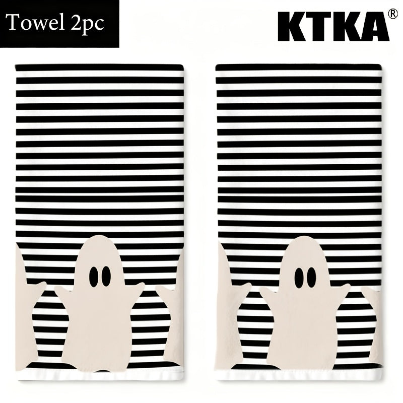Ghost Print Kitchen Towels - Halloween Kitchen Décor Set
