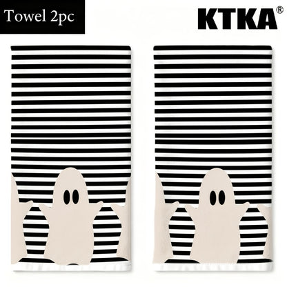 Ghost Print Kitchen Towels - Halloween Kitchen Décor Set