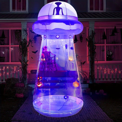 Inflatable Halloween UFO Decoration - 9FT LED Yard Décor