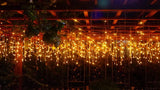 The icicle light set shown in use indoors