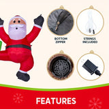 Christmas Inflatables, 6 ft Hanging Climbing Santa with Built-In LED, Indoor & Outdoor Decor