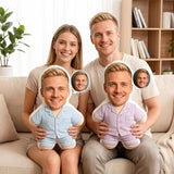 Personalized photo cushion given as a gift