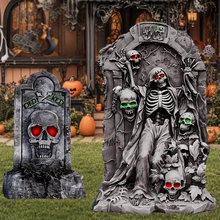 Haunted house Halloween ornament with castle windows and heavy doors
