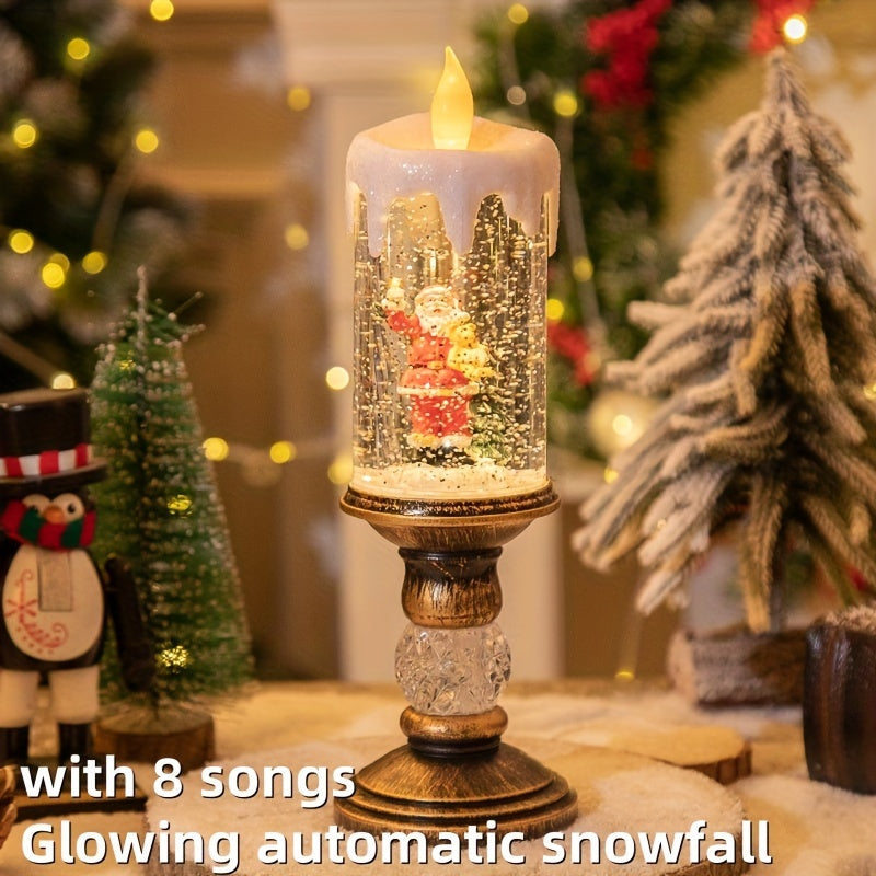 11.4 in Santa Claus flameless candle lamp