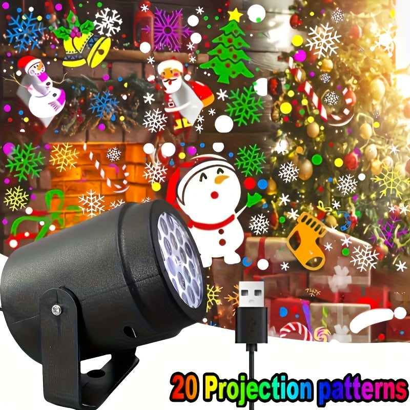 LED Christmas projection light with USB power
