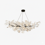 Kaori Leaf Chandelier, Ginkgo Leaf Design, 7 Sizes, Gold, Nickel, Black or White Finish