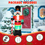 Nutcracker Inflatable 8 ft Lighted Christmas Soldier, Outdoor Christmas Inflatables for Yard