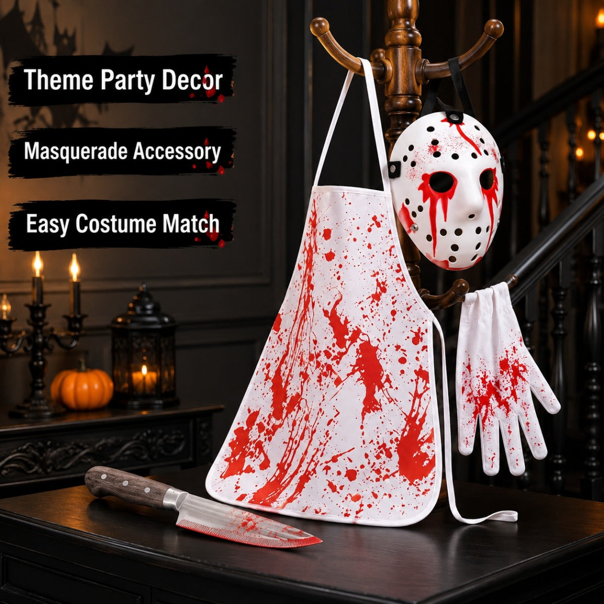 Fake knife prop included in the costume set