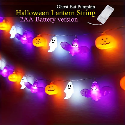 Halloween String Lights - Ghost Bat Pumpkin LED Décor