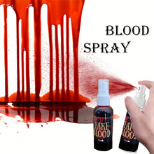 Bottle of Halloween fake blood spray prank prop