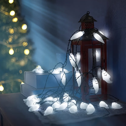 Halloween Ghost LED String Lights - Outdoor Yard & Porch Decoration