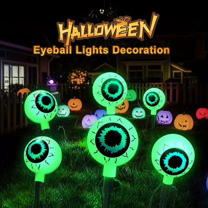 Solar Halloween Eyeball Lights - Outdoor Yard Decorations