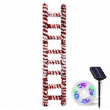 Climbing Santa Ladder, 5 ft Santa Climbing Ladder Decoration, Solar 100 LED Multicolor, Timer