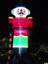 Nutcracker Inflatable 8 ft Lighted Christmas Soldier, Outdoor Christmas Inflatables for Yard