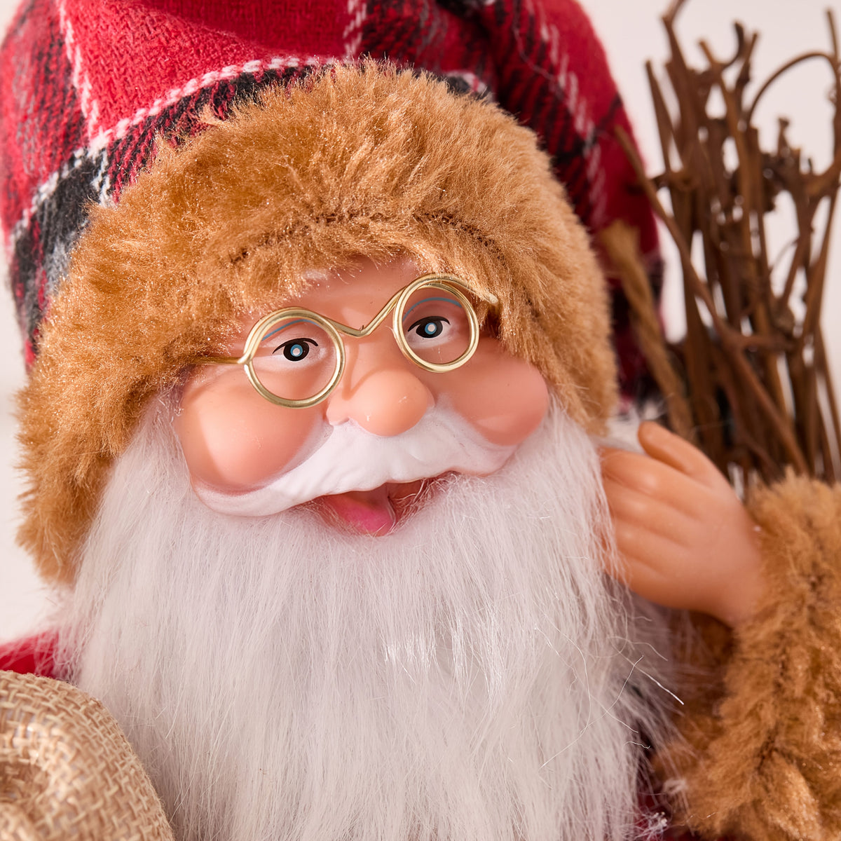 Seated Santa decoration with no cord or batteries required