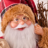 Seated Santa decoration with no cord or batteries required