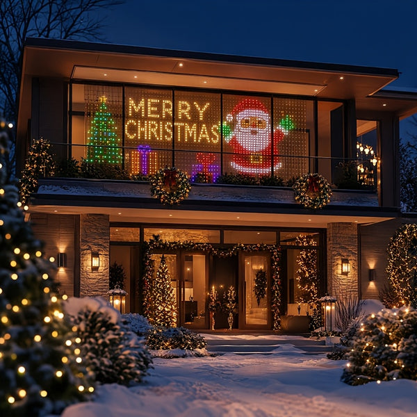 Smart Curtain Lights, RGB Christmas Window Lights, App Control, Music Sync, USB