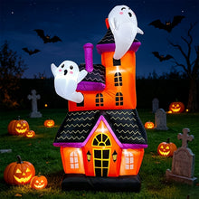 Haunted castle inflatable shown from the side