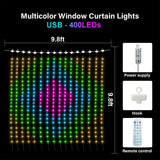 App screen used to program patterns on the LED curtain lights