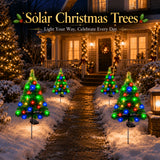 Christmas tree solar light for holiday yard decor