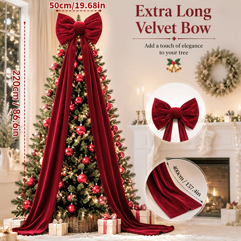 Large Red Bow, 86.6 in with Extra Long Tassel Ribbon