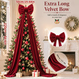 Large Red Bow, 86.6 in with Extra Long Tassel Ribbon