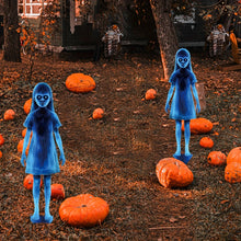 Pair of metal ghost yard stakes for Halloween decorating