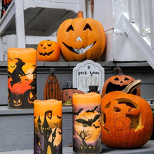 Set of 3 Halloween flameless candles with LED flames