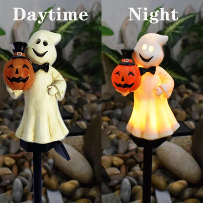 Close-up of the solar panel on the Halloween solar light