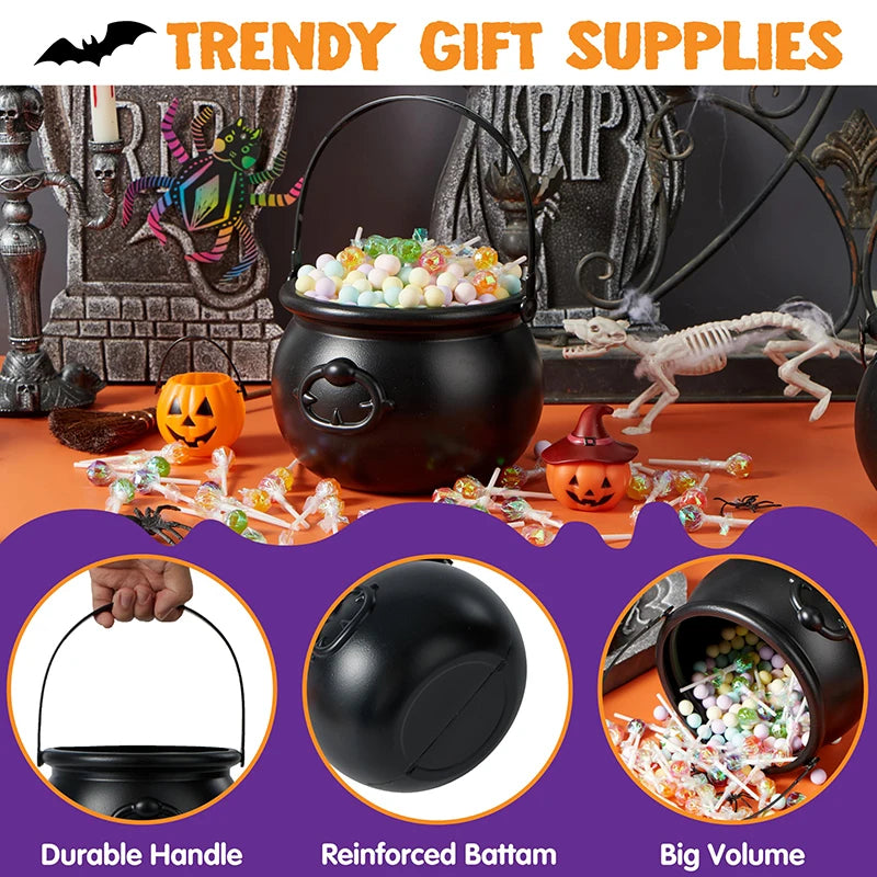 Witch cauldron bowl used as a party centerpiece