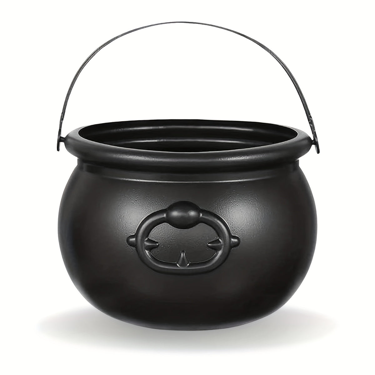 Black Halloween Witch Cauldron Bowl - Indoor Party & Candy Bucket Decor