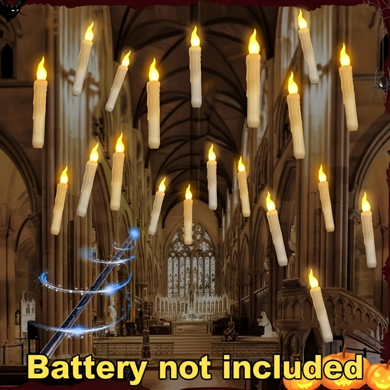 Floating LED Candle Lights - Halloween Ambiance Décor Set
