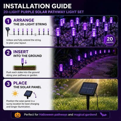 Solar Halloween Garden Lights - Ground Insert Yard Décor