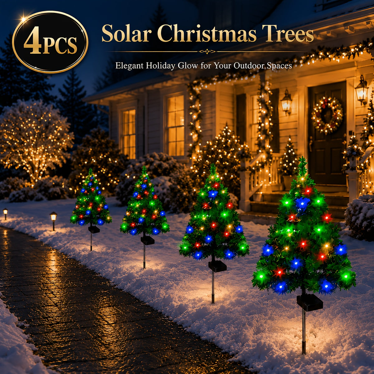 Christmas tree solar stake light with on/off switch